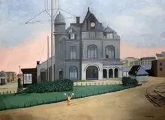 Untitled by Conroy Maddox, 1978, oil on canvas, sold Mar 2017