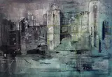 ScreenprintCaernarvon Castle by John Piper, pencil, sold Mar 2017