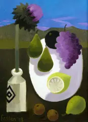 08, with artist's label verso16 x 12in by Mary Fedden, oil on canvas, sold Mar 2017