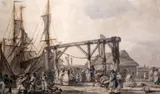Arrival of The Houghsigned by Philip James de Loutherbourg, watercolour and inkMargate, sold Mar 2017