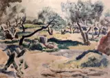 Untitled by Julian Trevelyan, pencil and watercolourStudy, sold Mar 2017