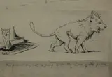 The present day cat is going to be the lion of the future'signed and inscribed8 x 11in by Louis Wain, ink, sold Mar 2017