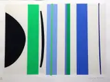 Blue and Green Verticals'signed in pencil, 58/15020 x 26in by Terry Frost, print, sold Mar 2017