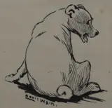5 x 4.5in by Louis Wain, drawing, sold Mar 2017