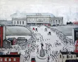Station Approach'signed in pencil and blindstamped17 x 20.5in by L. S. Lowry, print, sold Mar 2017