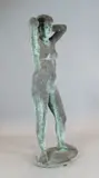 Bronzed resinStanding female nudesignedheight 5ft by Karin Jonzen, sculpture, sold Mar 2017