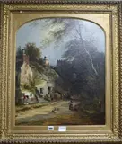 View of Dolgelley by George Augustus Williams, oil on canvas, sold Mar 2017