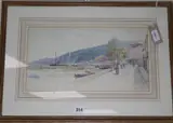 Golf Juan, France'initialled, inscribed and dated '123 x 41cm by Charles Rowbotham, watercolour, sold Mar 2017