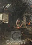 The Blacksmith's Forge by Hannah Clarke Preston MacGoun, oil on canvas, sold Mar 2016