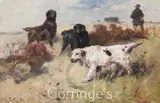 Gun dogs in a landscape by Henry Schouten, oil on canvas, sold Mar 2016