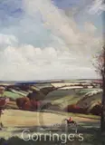 Out on the Downs by Raoul Millais, oil on canvas, sold Mar 2016
