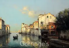 A Venetian backwater by Antoine Bouvard, oil on canvas, sold Mar 2016
