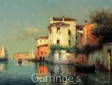Views of Venice by Noël Georges Bouvard, oil, sold Mar 2016