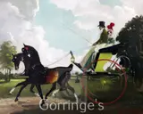 Carriage in the park by Doris Zinkeisen, oil on canvas, sold Mar 2016