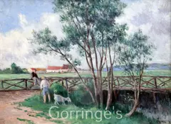 Le Pont by Maximilien Luce, oil on canvas, sold Mar 2016
