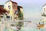 Santa Margarita, Italy by Cecil Rochfort D'Oyly-John, oil on canvas, sold Mar 2016