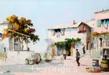 Cap Ferrat, Ville Franche across Bay, Cotes d'Azur by Cecil Rochfort D'Oyly-John, oil on canvas, sold Mar 2016