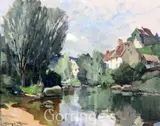 Herrison (L'Aumance) 1961 by Georges Charles Robin, oil on board, sold Mar 2016