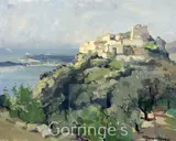 Panorama sur Eze et le Cap d'Ail by Georges Charles Robin, oil on board, sold Mar 2016