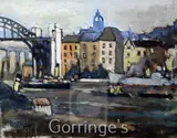 Newcastle Upon Tyne,T & R by Donald McIntyre, oil on canvas, sold Mar 2016