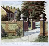 A Pleasant Place To Be' by Simon Palmer, watercolour and red, sold Mar 2016