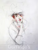 Black and sanguine chalk by Paul César Helleu, drawing, sold Mar 2016