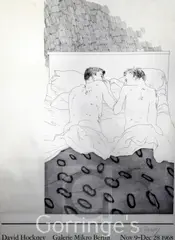 Poster by David Hockney, pencil, sold Mar 2016
