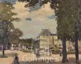 Sketch 9th Palace of Luxembourg from the Luxembourg gardens by Alexander Jamieson, 1909, oil on wood, sold Mar 2016