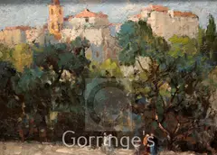 A View in Spain by William Lee Hankey, oil on panel, sold Feb 2016