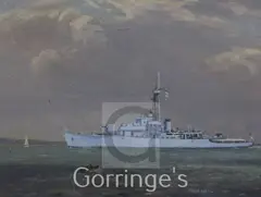 The Frigate by Leslie Kent, oil on canvas, sold Feb 2016