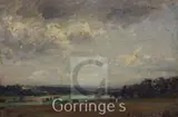 Open landscape by Reginald Grange Brundrit, oil on wood, sold Feb 2016