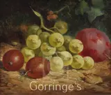 Still lifes of fruit,one signed,5 x 6in by William Hughes, oil, sold Feb 2016