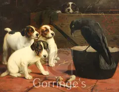 Strange Company by B. Cobbs, oil on canvas, sold Feb 2016