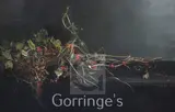 Berries on a ledge by Peter Newcombe, oil on canvas, sold Feb 2016