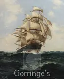 Clipper at sea by Daniel Sherrin, oil on canvas, sold Feb 2016