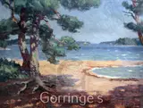 Coastal scene by Santeri Salokivi, oil on canvas, sold Feb 2016