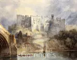 ?watercolour,Durham from the River by Edward Hastings, watercolour, sold Feb 2016