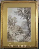 The Woodman's Cottage by Myles Birket Foster, watercolour, sold Feb 2016
