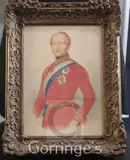 Portraits Queen Victoria and Prince Albert by William Warman, watercolor, sold Feb 2016
