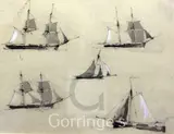 Untitled by Richard Henry Nibbs, pencil and wash, sold Feb 2016