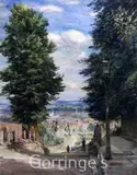Wimbledon, A View from The Ridgeway,label verso,11.5 x 9in by Francis Dodd, watercolour, sold Feb 2016
