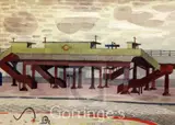 Elevated railway lines,Fine Art Society label verso,7.5 x 10.25in by Mary Adshead, watercolour, sold Feb 2016