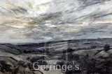 4 watercolours,Moorland scenes by Joseph Pighills, watercolor, sold Feb 2016