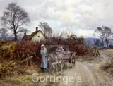 Childhood's Happy Days by Frederick James Knowles, watercolor, sold Feb 2016
