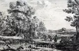 Landscape with bridge, Blum 33, third state of four,5 x 7.5in by Claude Lorrain, etching, sold Feb 2016
