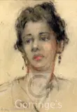 The girl with earrings by Mary Remington, pencil, sold Feb 2016