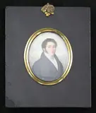 Miniature self portrait,monogrammed,3 x 2.25in by William Charles Ross, oil, sold Dec 2015