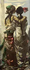 Deux Eligantes de dos by Louis-Frédéric Corréard, oil on canvas, sold Dec 2015