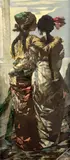 Deux Eligantes de dos by Louis-Frédéric Corréard, oil on canvas, sold Dec 2015