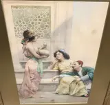 Orientalist interior scene by Fabio Fabbi, watercolour, offered May 2022